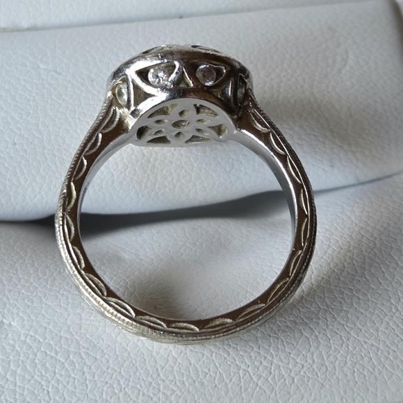 Elegant TACORI Silver Ring with Diamonique Accents - Picture 6 of 8